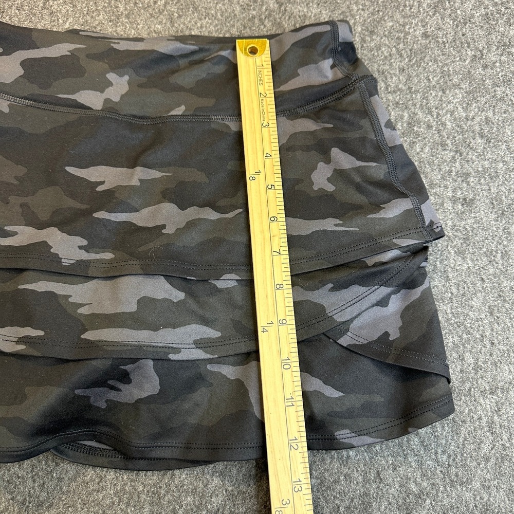 Athleta Swing Camo Skort Tiered Ruffle Active Skirt Shorts Girls Size XL 14 - Picture 11 of 15